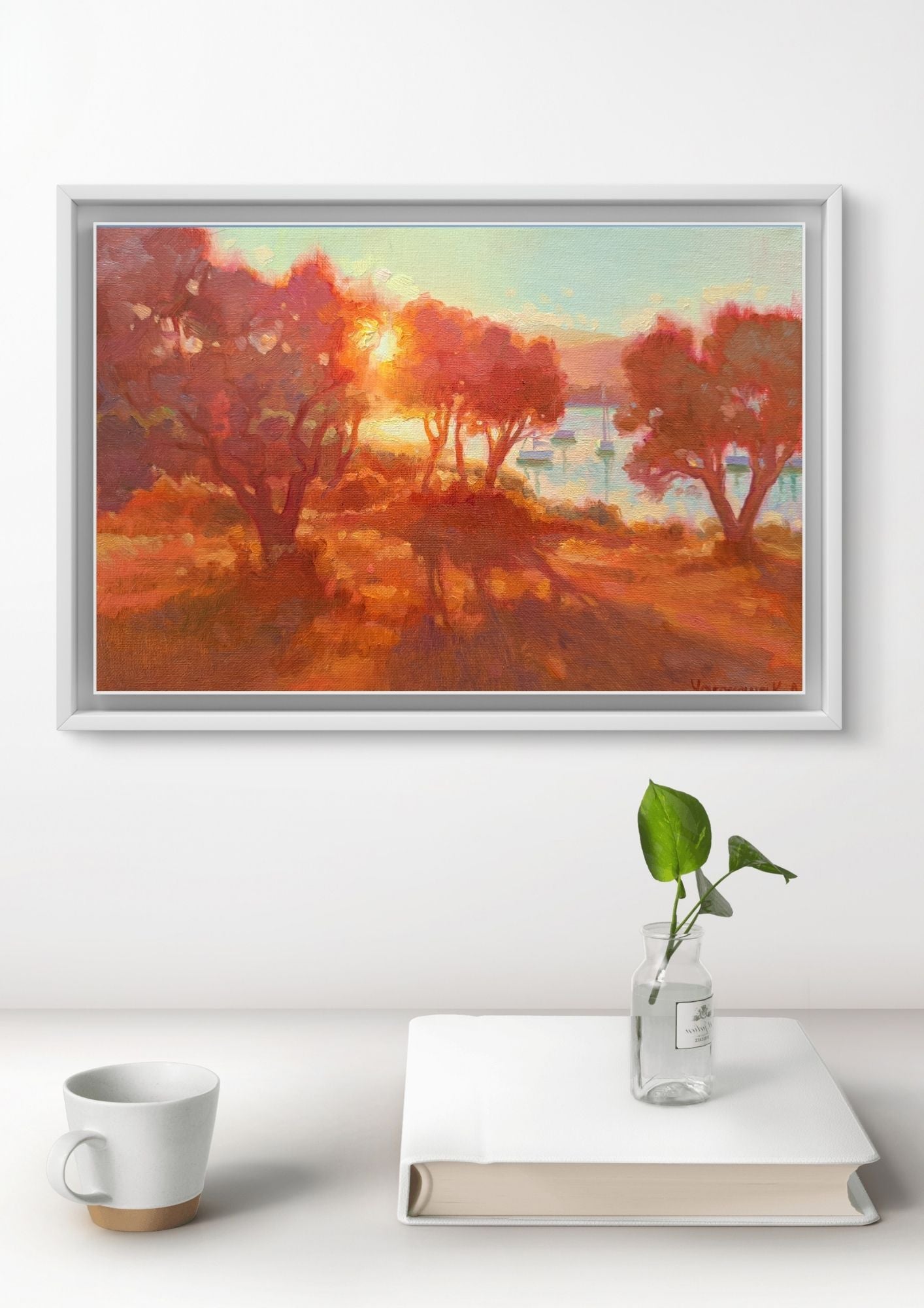 Amber evening in Vourvourou. Poster