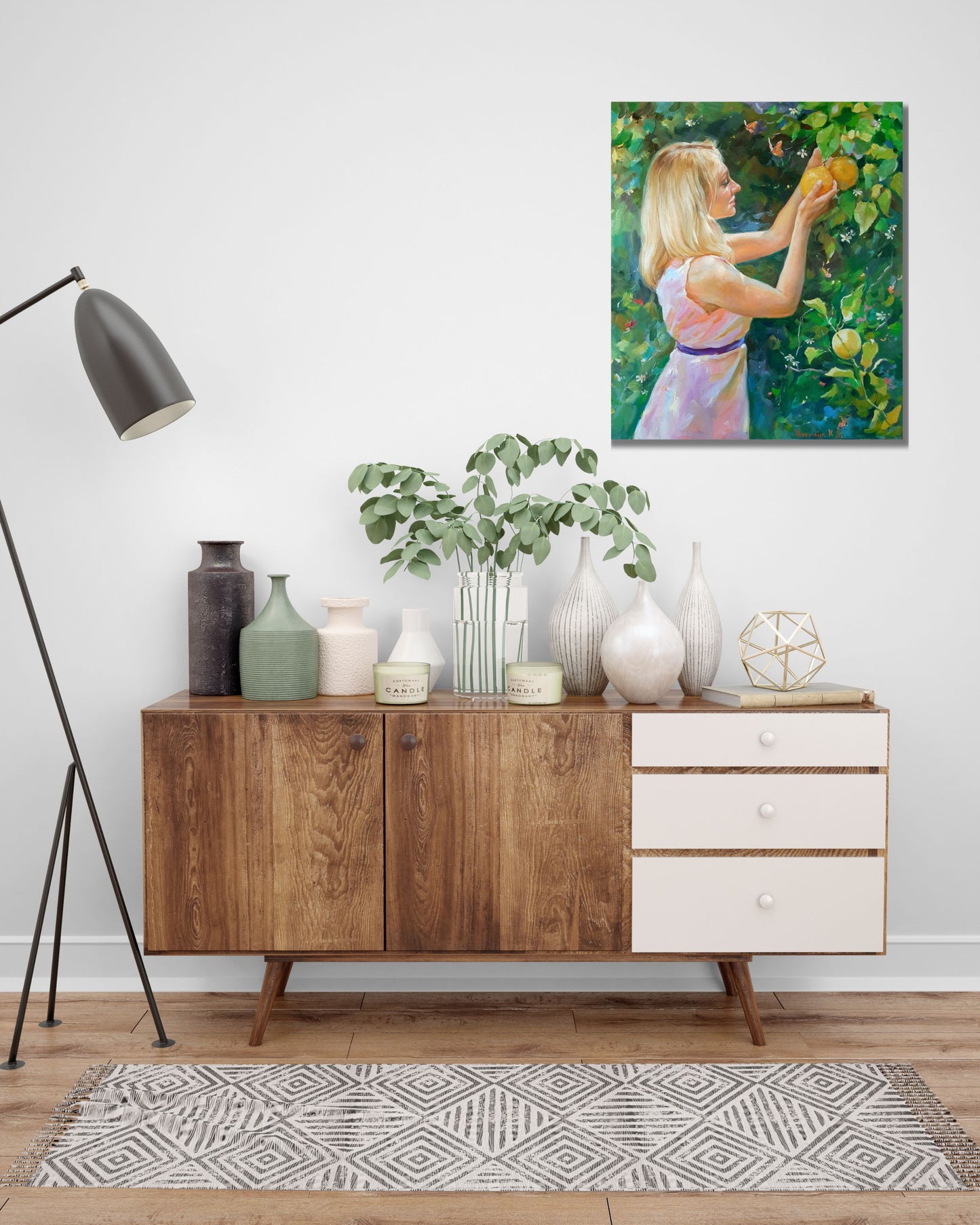 Sunny morning in the lemon garden