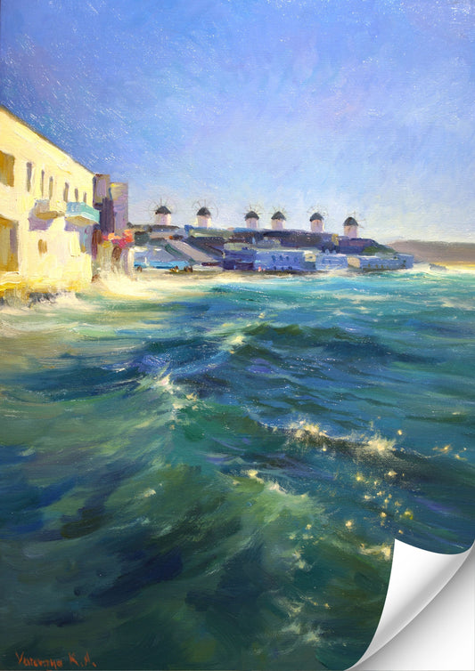 Windy Mykonos. Poster