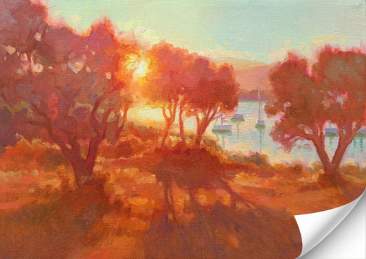 Amber evening in Vourvourou. Poster