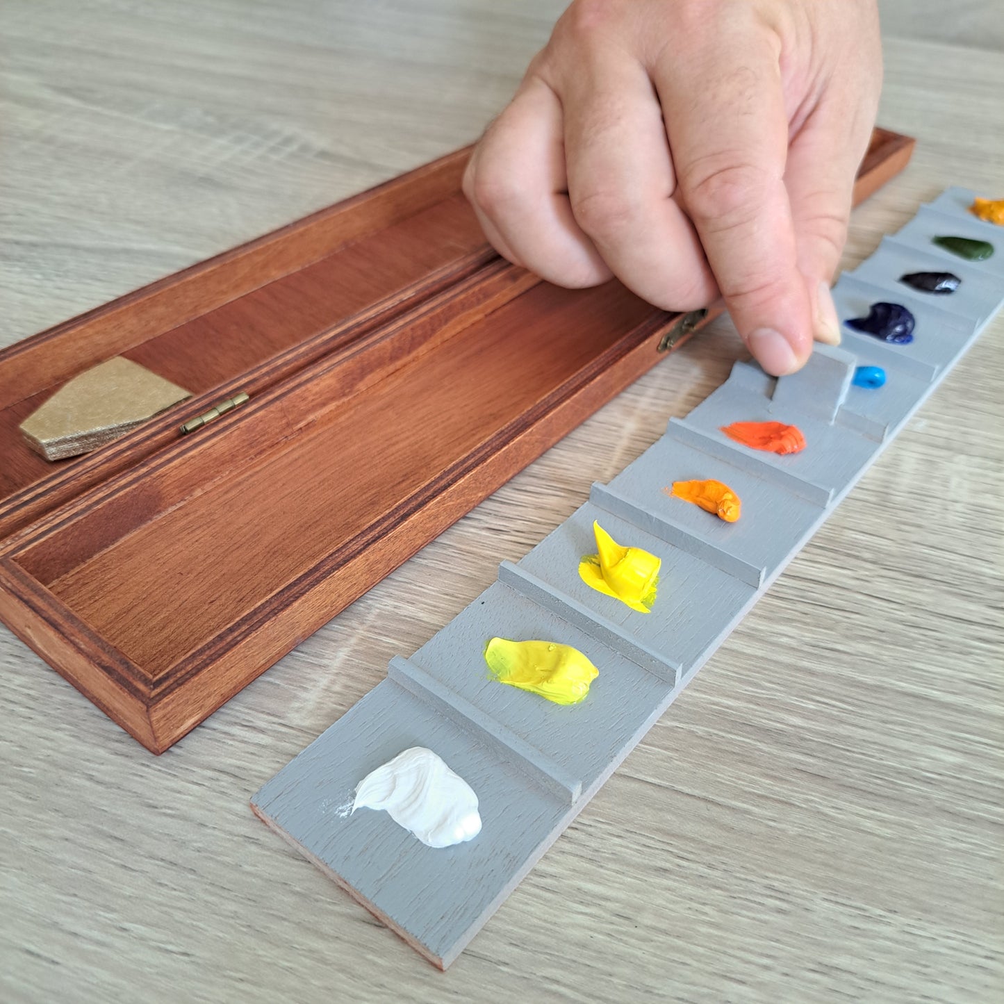 Sta wet palette case for oil paints for 10 colors, best palette case suitable for transporting oil paints to plein air, box for oil paints