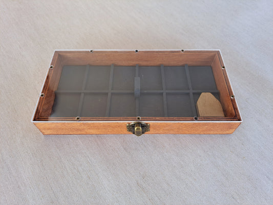 Mini palette case for oil paints with transparent cover, oil paint palette, box for oil paints, oil paints keeper