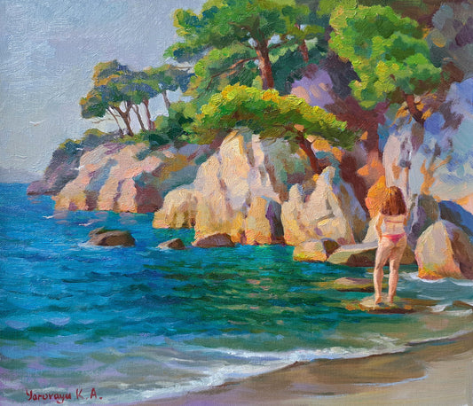 By the warm rocks. Kastani. Mamma Mia beach