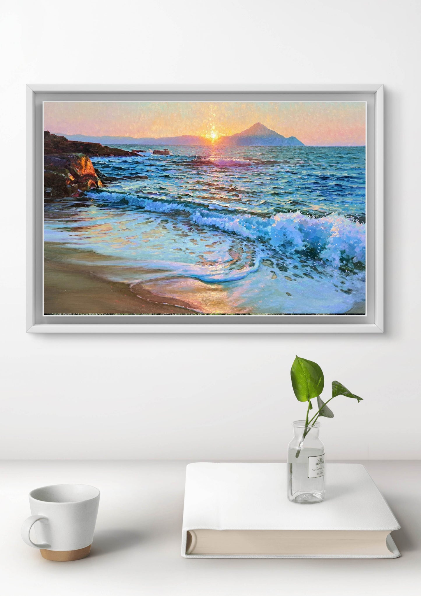 Divine light. Mount Athos. Poster