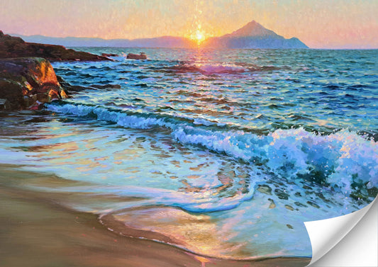 Divine light. Mount Athos. Poster