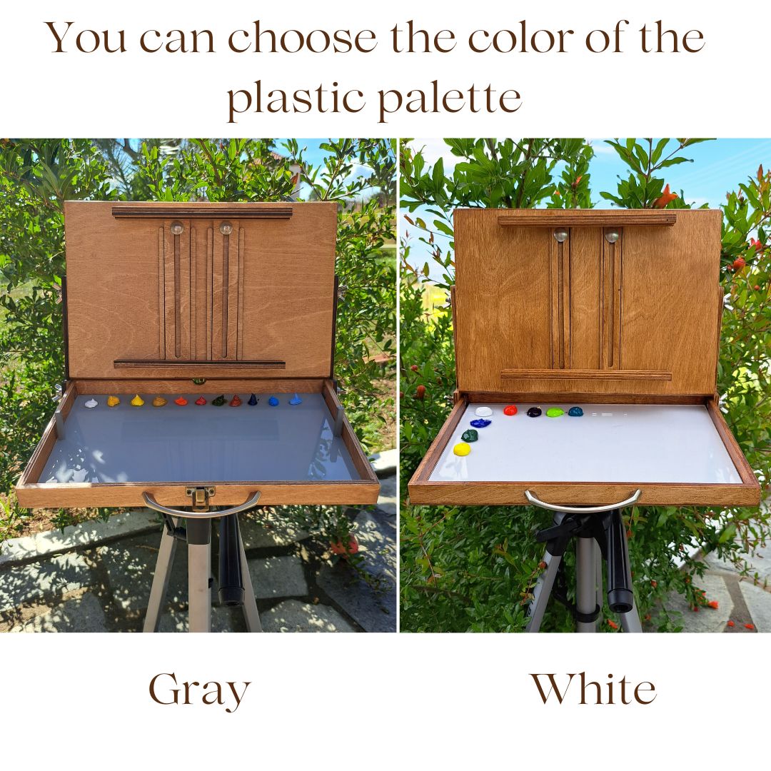 Reversible Lid Pochade Box with Removable Palette – Lightweight, Weatherproof Easel for Plein Air Painting