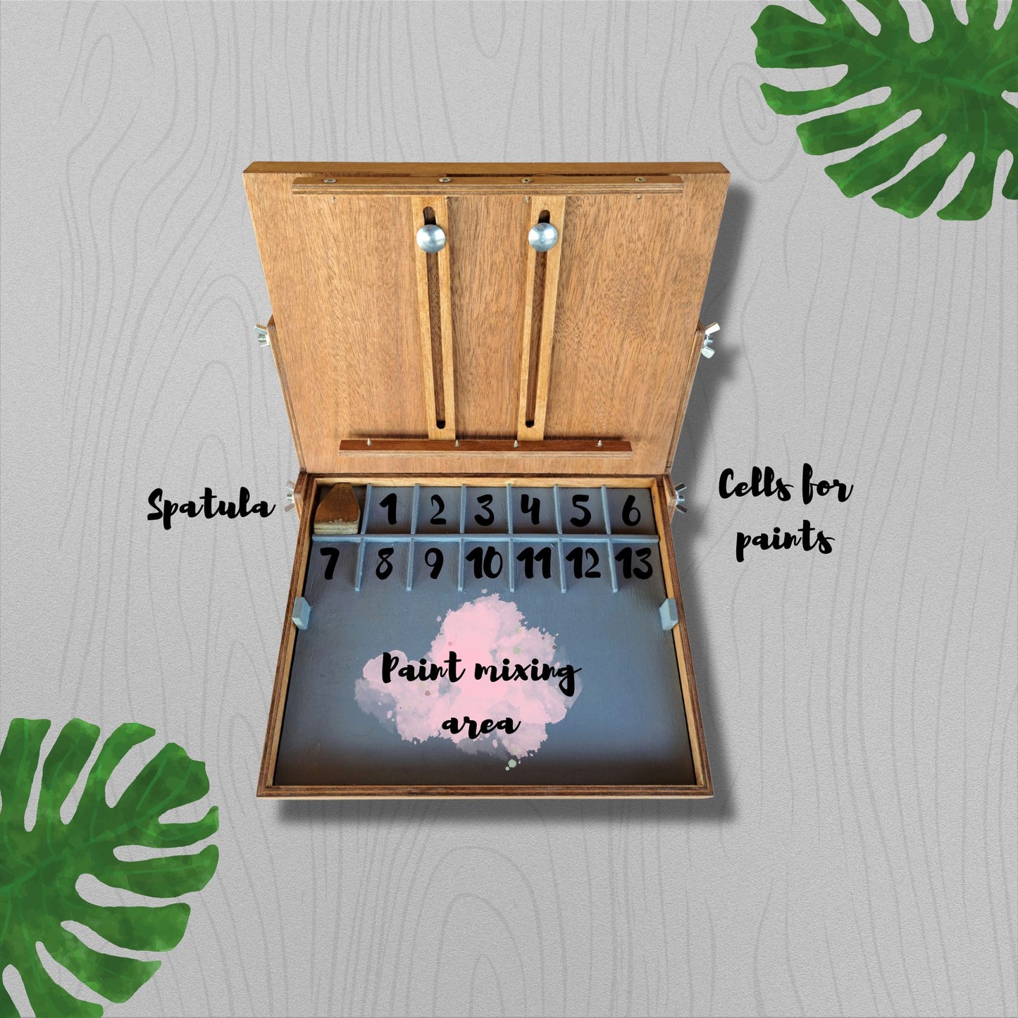 Pochade box for plein air painting, handmade lightweight outdoor & portable artist easel