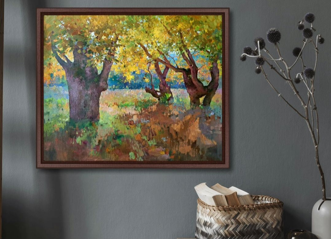 Golden forest near holy mount Athos