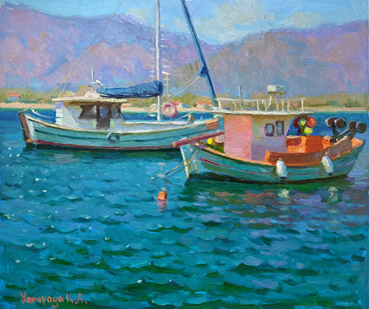 Breeze day in the harbor