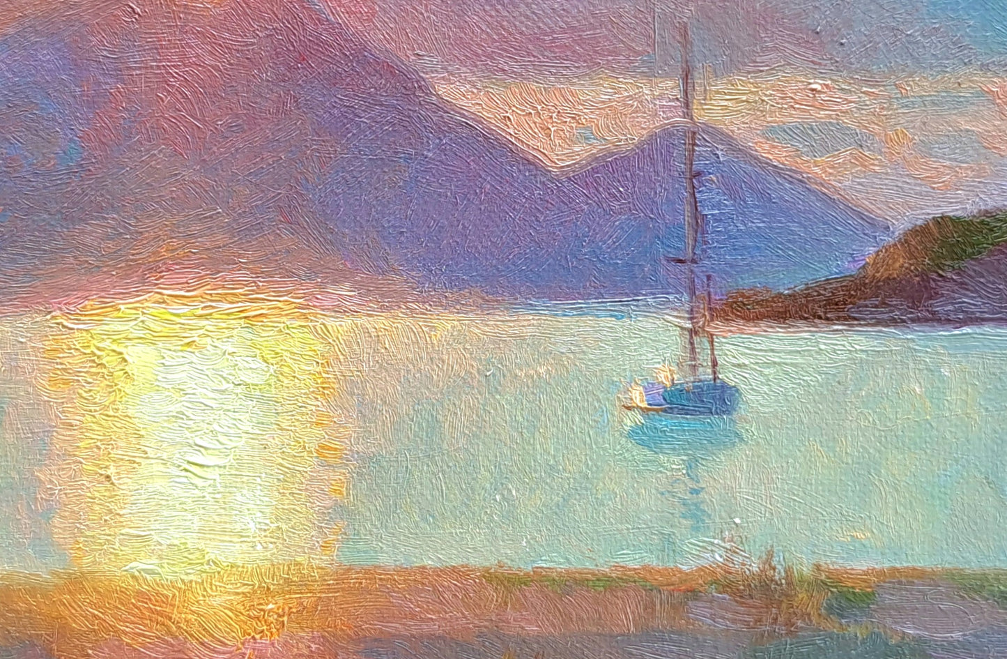 Magic dawn. Mount Athos