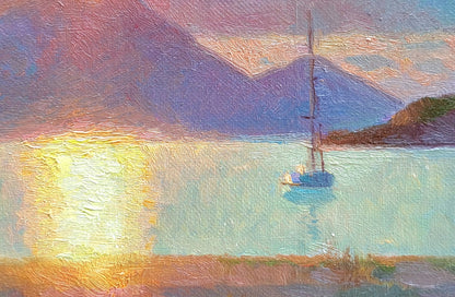 Magic dawn. Mount Athos