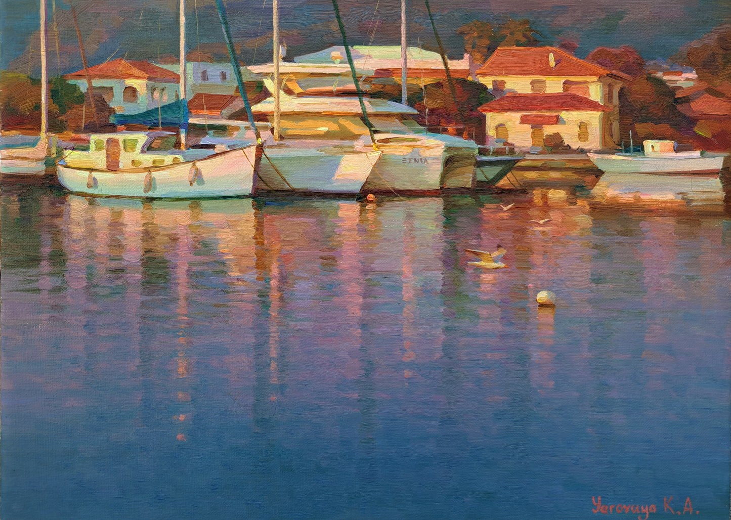 Caramel lilac evening. Nikiti