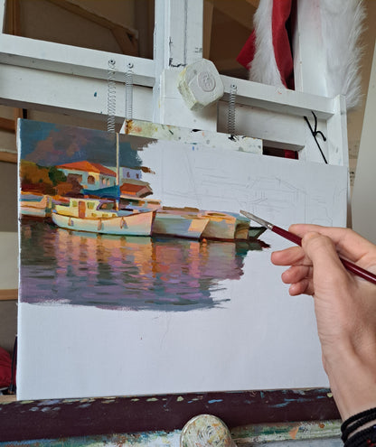 Caramel lilac evening. Nikiti