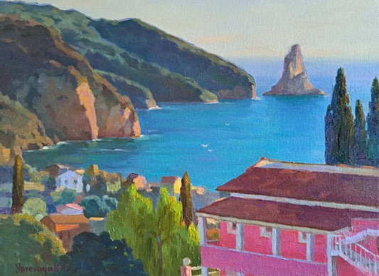 Evening in Agios Gordios Bay. Corfu