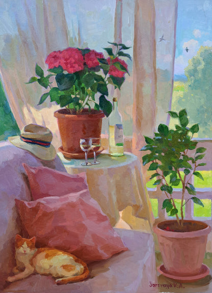 A quiet afternoon on the terrace