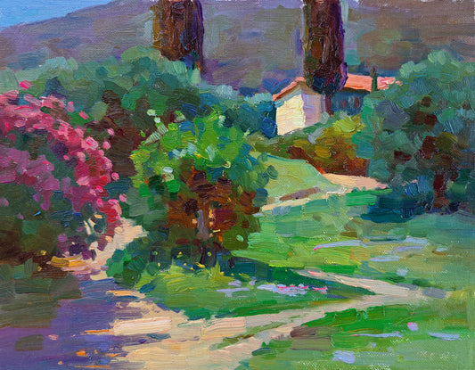 Along a sun-drenched path. Sarti