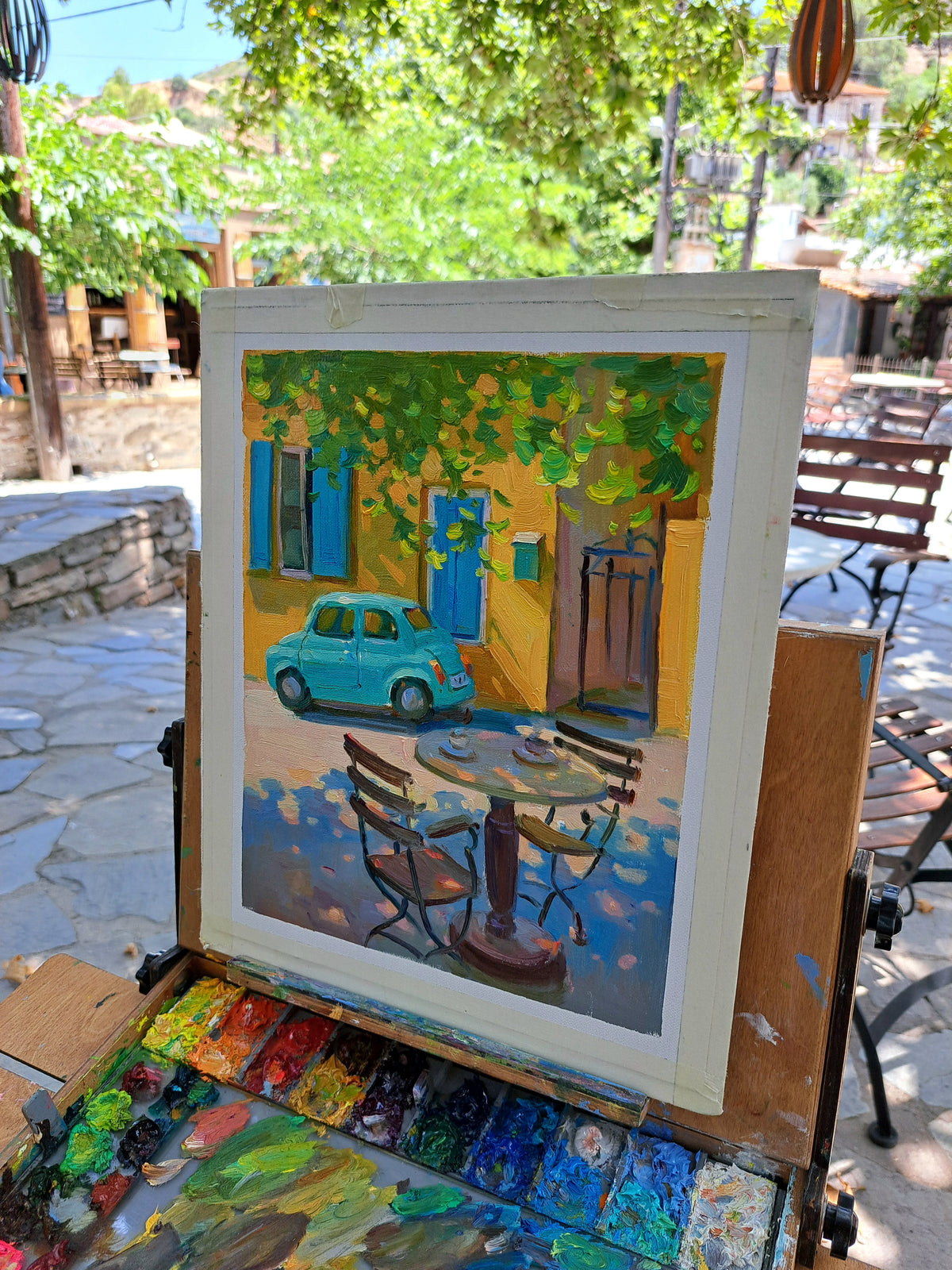 Midday on old Nikiti square