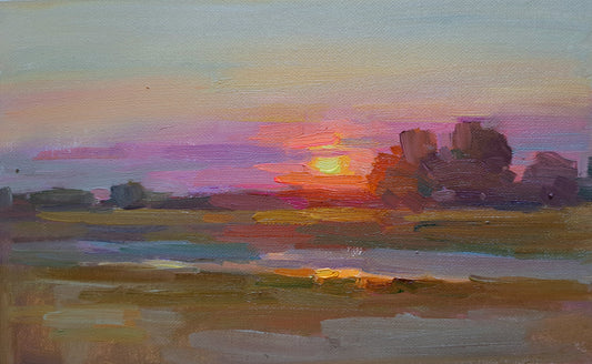 The sunset after a hot day