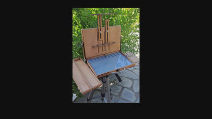 Reversible Lid Pochade Box with Removable Palette – Lightweight, Weatherproof Easel for Plein Air Painting